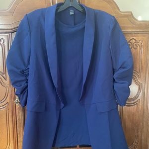 New - Blue Blazer with Sleeveless Tank